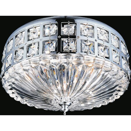 Cwi Lighting Bloome 4 Light Bowl Flush Mount With Chrome Finish 5039C13C